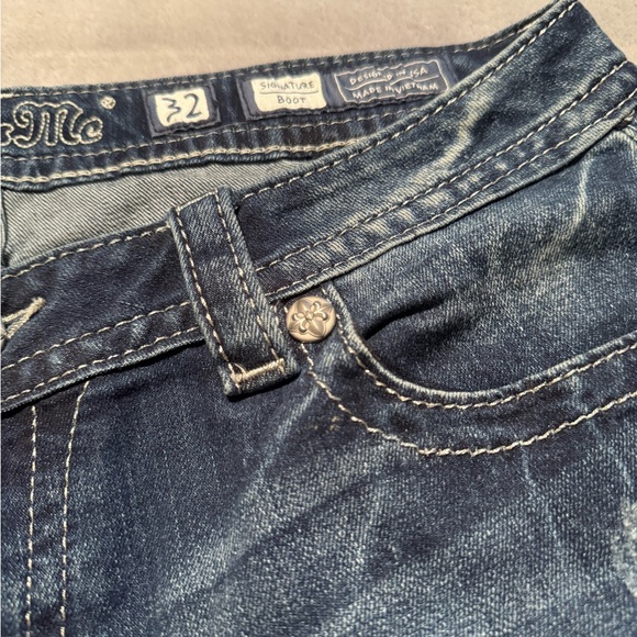 Stylish Blue Embellished Women's Jeans - Picture 5 of 6